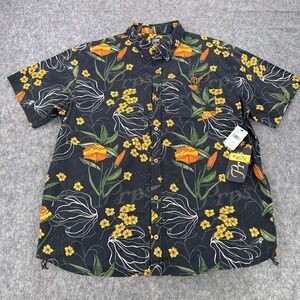 Prps Shirt Mens 3XL Floral Button Up Short Sleeve Bruised Never Broken